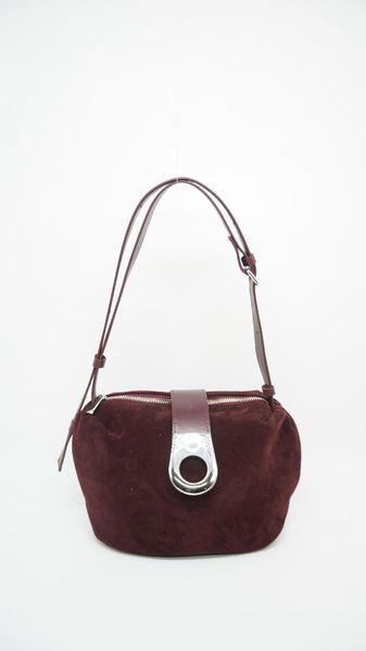 Сумка багет натуральна замшева зі шкіряною ручкою ARTiS Bags 1814 206-4925 бордова 1814 206-4925 фото