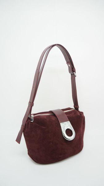 Сумка багет натуральна замшева зі шкіряною ручкою ARTiS Bags 1814 206-4925 бордова 1814 206-4925 фото