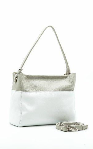 Сумка з натуральної шкіри маленька ARTiS Bags 1679 9181-4829 Біло - сіра 1679 9181-4829 фото