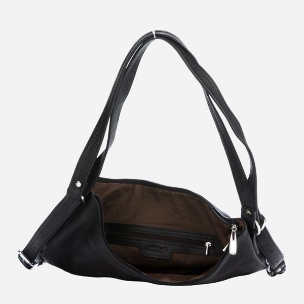 Сумка хобо женская из натуральной кожи средняя ARTiS Bags 722 703 Черная (6501014325) 722 703 фото