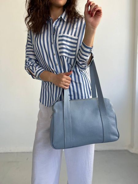 Сумка женская из натуральной кожи средняя ARTiS Bags 1698 30 голубая 1698 30 фото