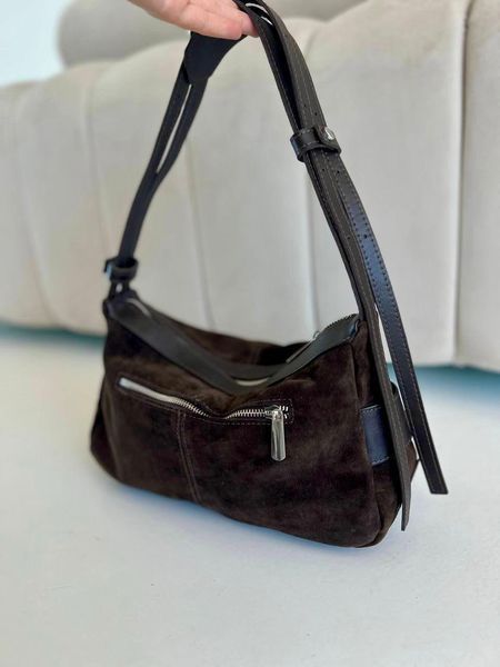 Сумка багет замшева средня коричнева ARTiS Bags 1820202-4619 1820202-4619 фото