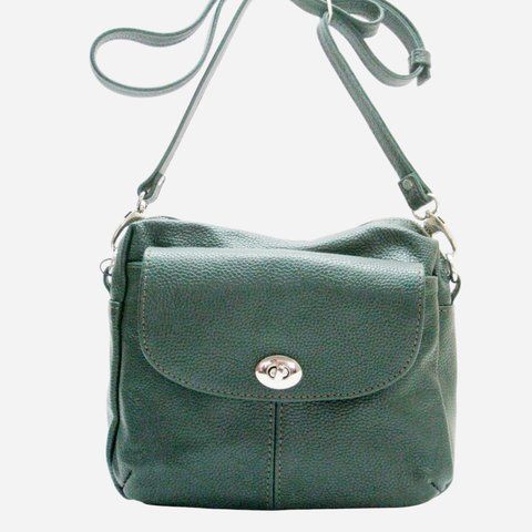 Сумка крос-боді через жіноче плече з натуральної шкіри середня ARTiS Bags 918 9325 Зелена (6501098342) 918 9325 фото
