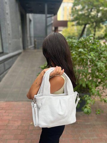 Сумка жіноча з натуральної шкіри середня ARTiS Bags 1715 9181 біла 1715 9181 фото