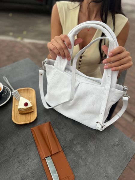 Сумка жіноча з натуральної шкіри середня ARTiS Bags 1715 9181 біла 1715 9181 фото