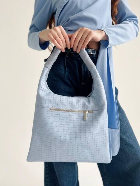 Сумка з плетеної шкіри ARTiS Bags 1787 4814-30 Блакитна 1787 4814-30 фото