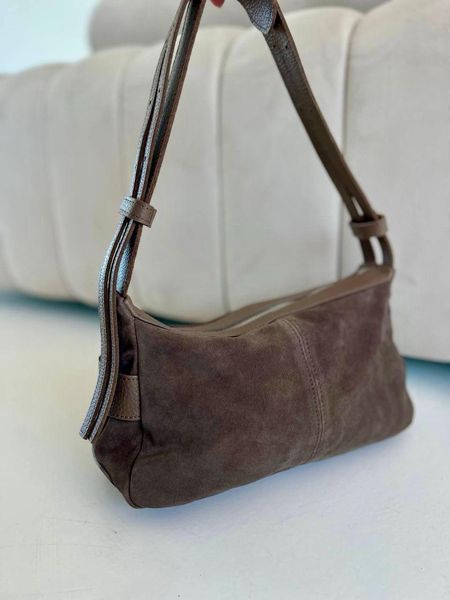 Сумка кросс-боди женская замшевая средняя темно-бежевая ARTiS Bags 1820 207-4222 1820 207-4222 фото