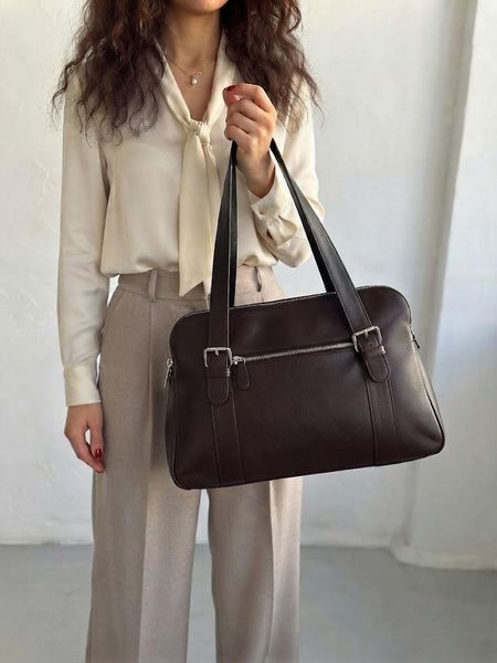 Сумка женская кожаная на три отделения для документов коричневая ARTiS Bags 1698 4619 1698 4619 фото