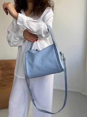 Сумка шкіряна з короткими ручками ARTiS Bags 1712 4814-30 блакитна 1712 4814-30 фото