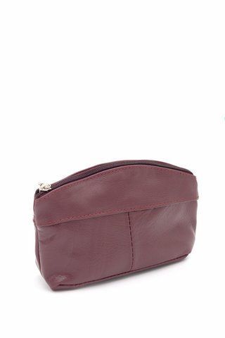 Косметичка жіноча з натуральної шкіри ARTiS Bags 1234 4629 бордова на блискавці 1234 4629 фото