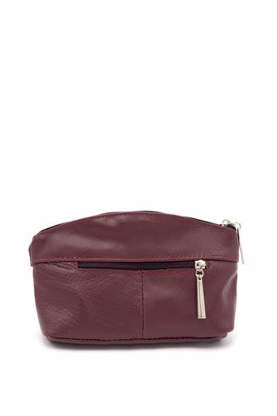 Косметичка жіноча з натуральної шкіри ARTiS Bags 1234 4629 бордова на блискавці 1234 4629 фото