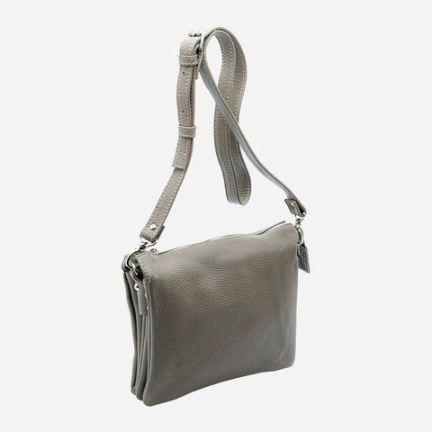 Сумка планшет через плечо женская из натуральной кожи маленькая ARTiS Bags 1533 4222 Серо-бежевая (6501013426) 1533 4222 фото