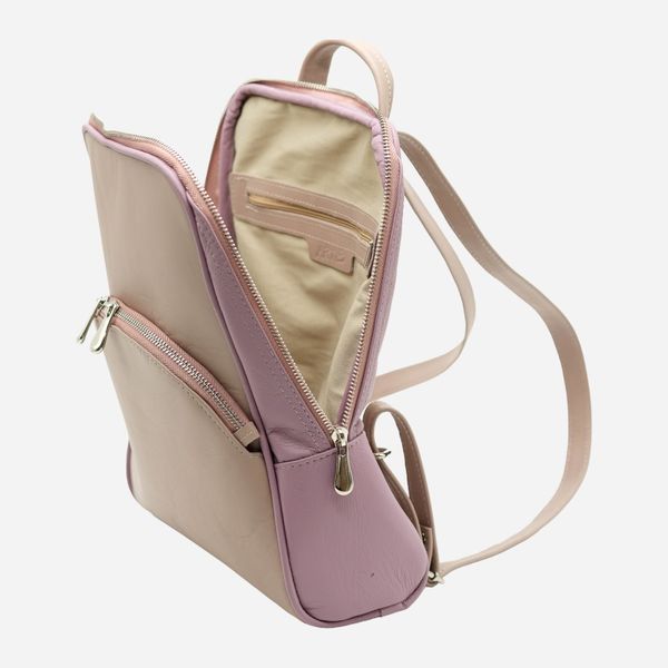 Рюкзак женский с натуральной кожи 14л вмещает формат А4 ARTiS Bags 1741 4615-7051 Пудровый (6501013932) 1741 4615-7051 фото