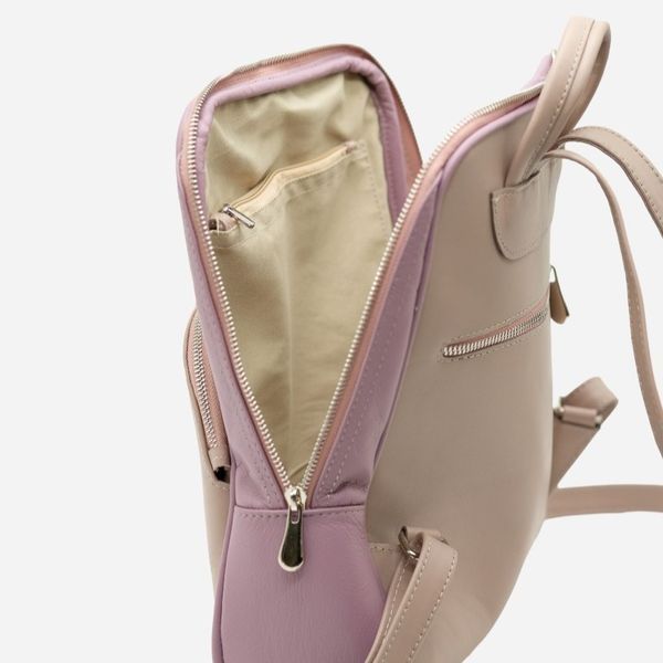Рюкзак женский с натуральной кожи 14л вмещает формат А4 ARTiS Bags 1741 4615-7051 Пудровый (6501013932) 1741 4615-7051 фото