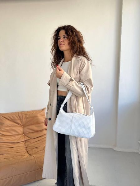 Сумка багет натуральная кожа средняя белая ARTiS Bags 1820 4811-5113 1820 4811-5113 фото