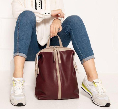 Жіночий рюкзак з натуральної шкіри 6л вміщує формат А4 ARTiS Bags 1590 4925/140 Бордовий (6501013531) 1590 4925 фото