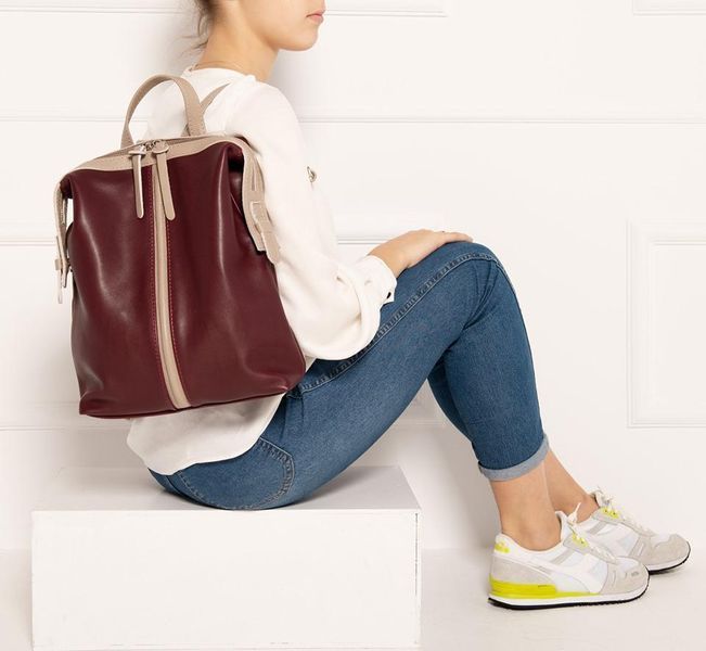 Жіночий рюкзак з натуральної шкіри 6л вміщує формат А4 ARTiS Bags 1590 4925/140 Бордовий (6501013531) 1590 4925 фото