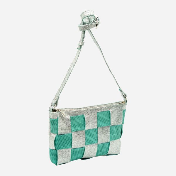 Сумка крос-боді через плече жіноча з натуральної шкіри середня ARTiS Bags 1764 7311-4314 Серебряная (6501014063) 1764 7311-4314 фото