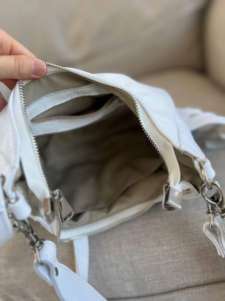 Сумка багет з натуральної шкіри середня ARTiS Bags 1824 5113 біла 1824 5113 фото