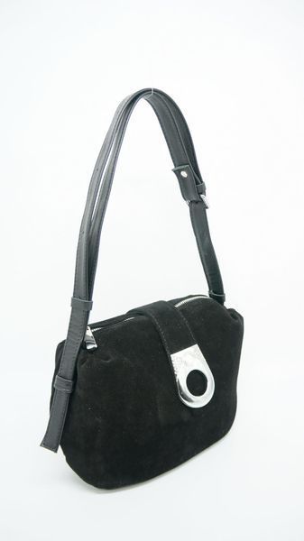 Сумка багет натуральна замшева зі шкіряною ручкою ARTiS Bags 1814 201-4620 чорна 1814 201-4620 фото