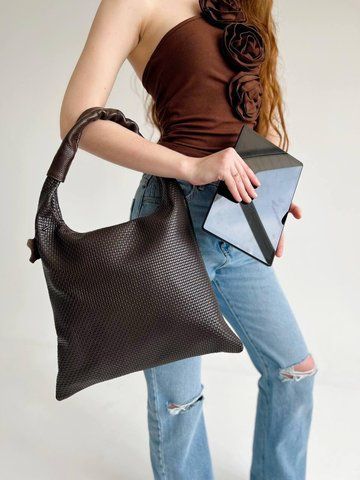 Сумка из плетеной кожи ARTiS Bags 1787 7315-4619_Коричневая 1787 7315-4619_Коричневий фото