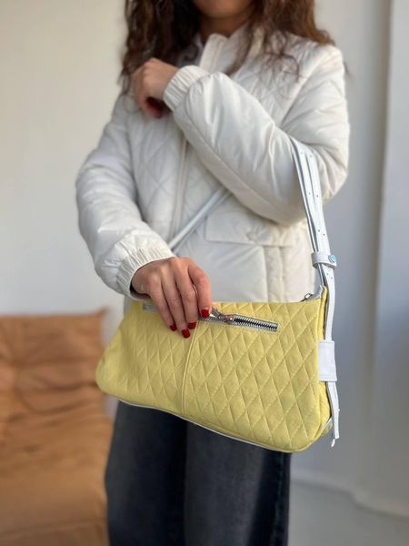 Сумка багет натуральна шкіра середня вершково-біла ARTiS Bags 1820 4827-5113 1820 4827-5113 фото