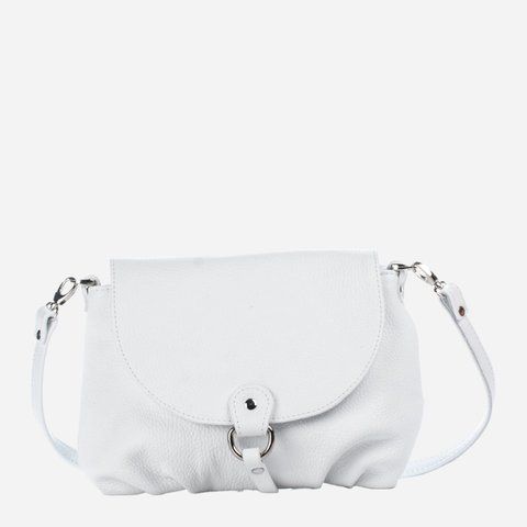 Сумка багет седло женская из натуральной кожи средняя ARTiS Bags 694 9181 Белая (6501014285) 694 9181 фото