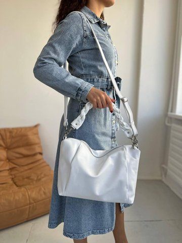 Сумка жіноча з натуральної шкіри з кішенями середня ARTiS Bags 1772 5113 біла 1772 5113 фото