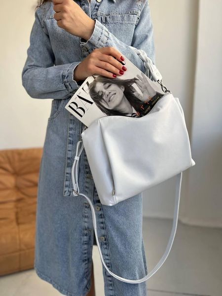 Сумка женская из натуральной кожи с карманами средняя ARTiS Bags 1772 5113 белая 1772 5113 фото