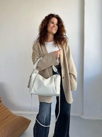 Сумка жіноча з натуральної шкіри з кішенями середня ARTiS Bags 1772 9182 бежева 1772 9182 фото